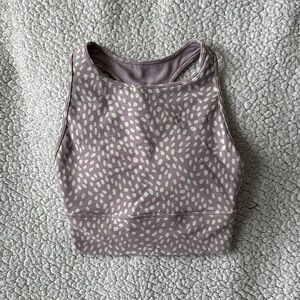 CALIA by Carrie Underwood Lavender and White Crop Top